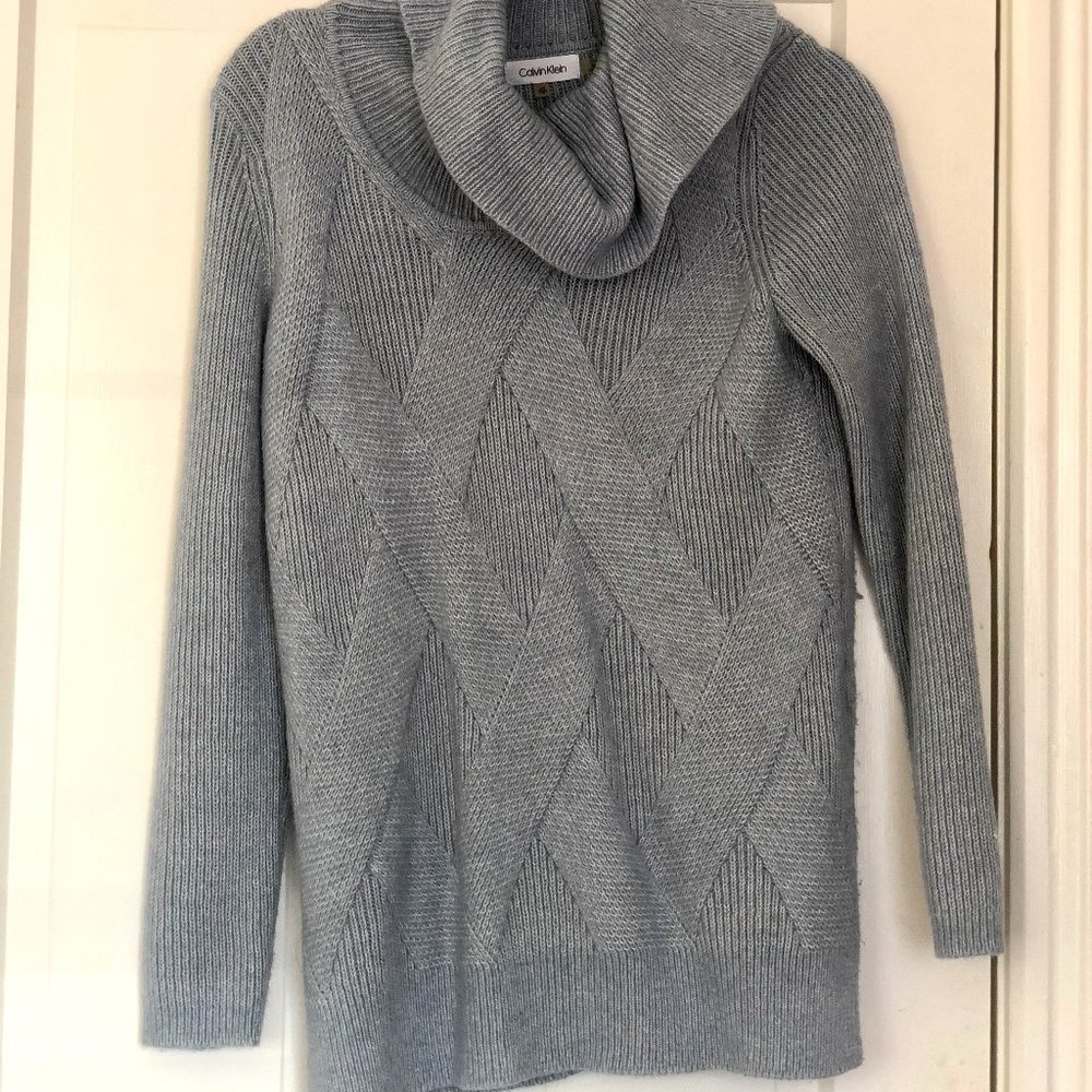 Calvin Klein Blue Knit Turtleneck (Size XS)